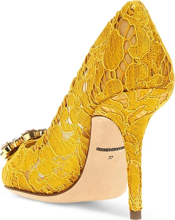 90mm Rainbow Lace brooch-detail pumps - Image 3