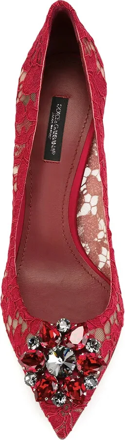 90mm Rainbow Lace brooch-detail pumps - Image 4