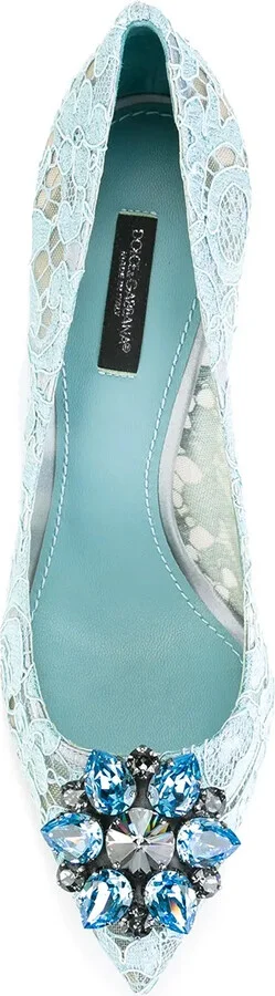 90mm Rainbow Lace brooch-detail pumps - Image 4