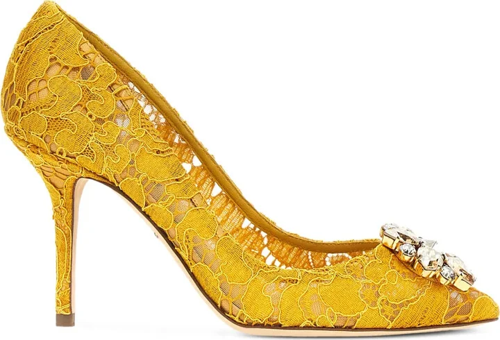 90mm Rainbow Lace brooch-detail pumps