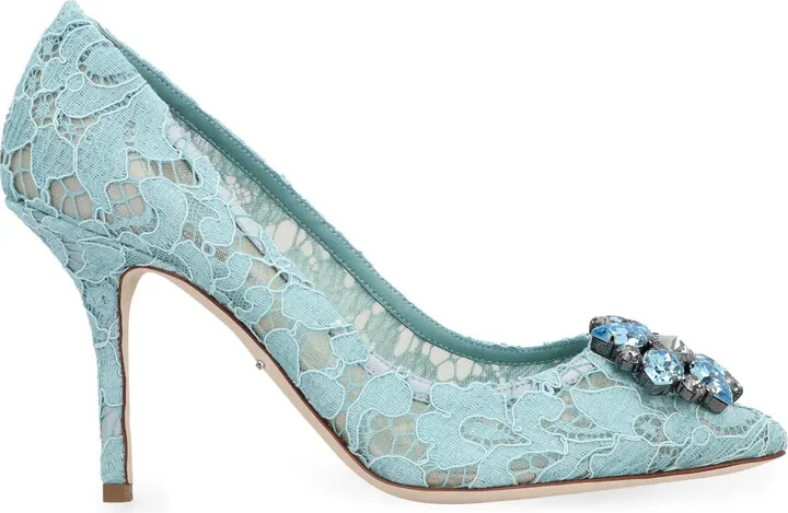 90mm Rainbow Lace brooch-detail pumps