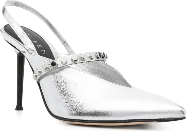 90mm Revel Slingback studded pumps - Image 2