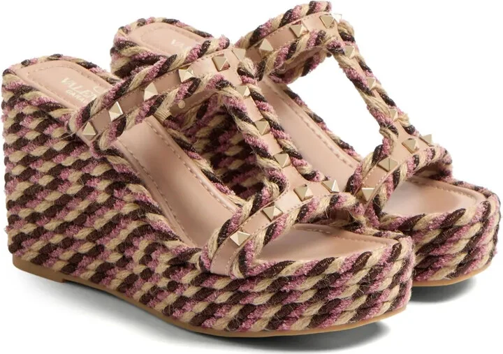 90mm Rockstud wedge sandals - Image 2