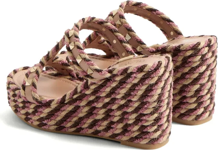 90mm Rockstud wedge sandals - Image 3