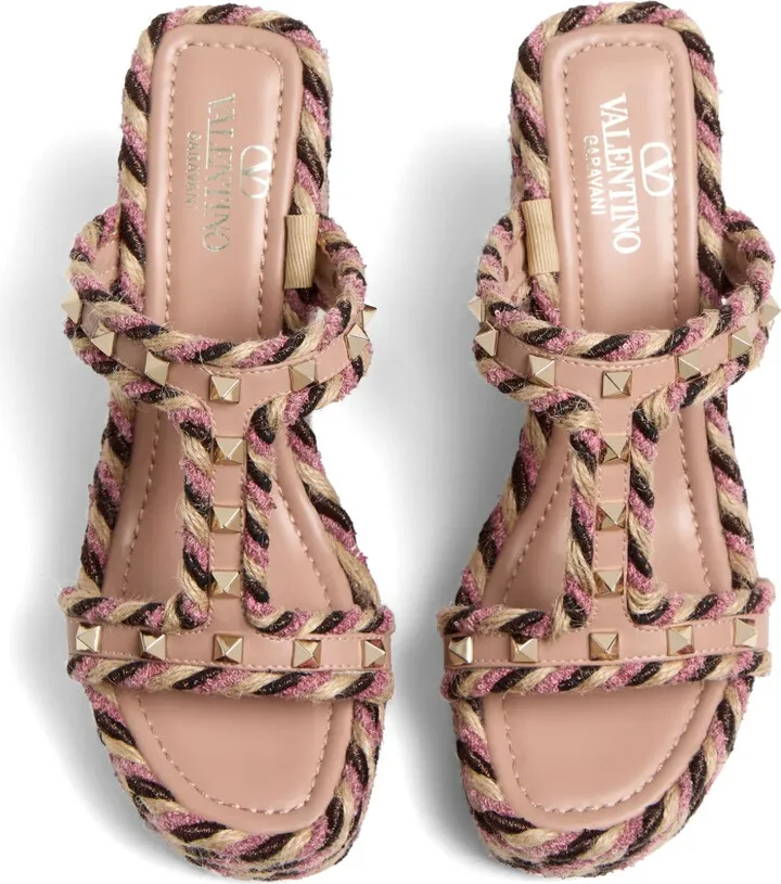 90mm Rockstud wedge sandals - Image 4
