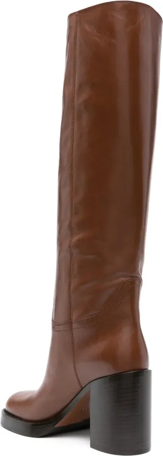 90mm Round-Toe Leather Boots - Image 3