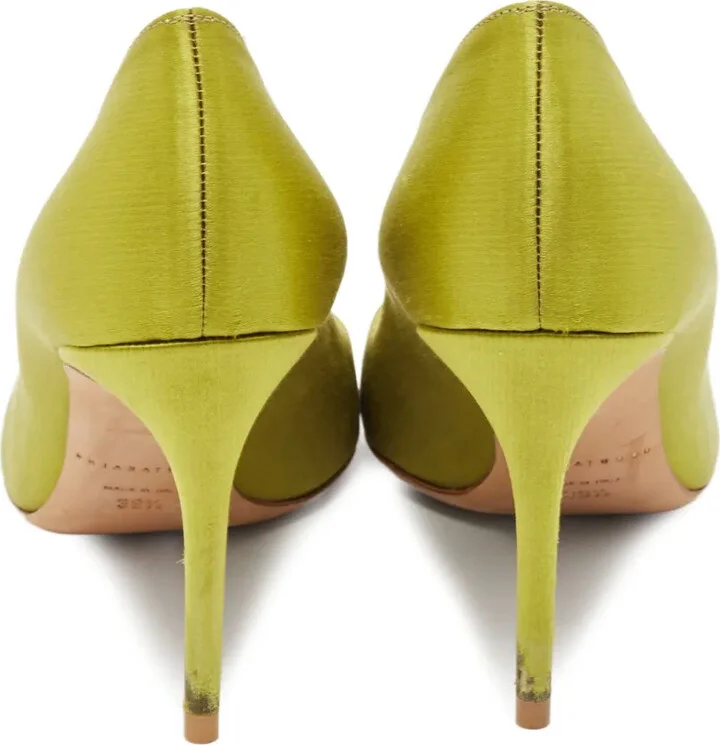 90mm Satin Pointed-Toe Pumps - Image 3