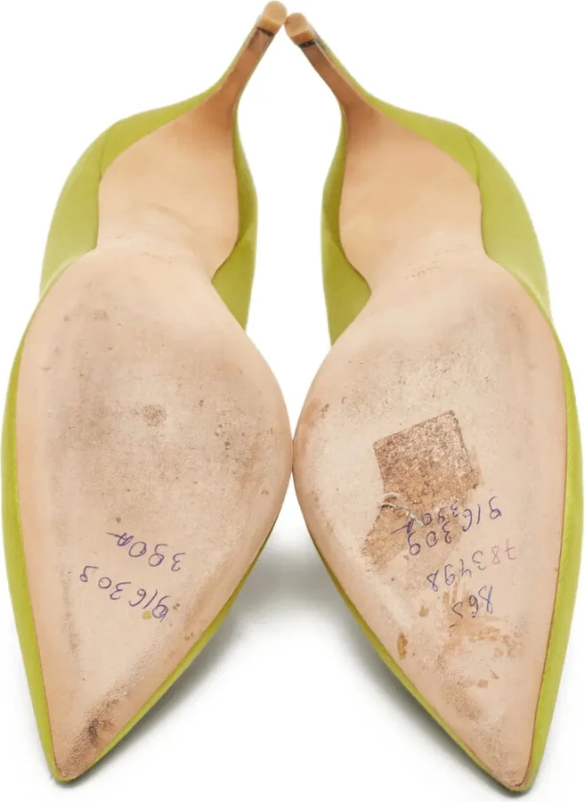 90mm Satin Pointed-Toe Pumps - Image 4