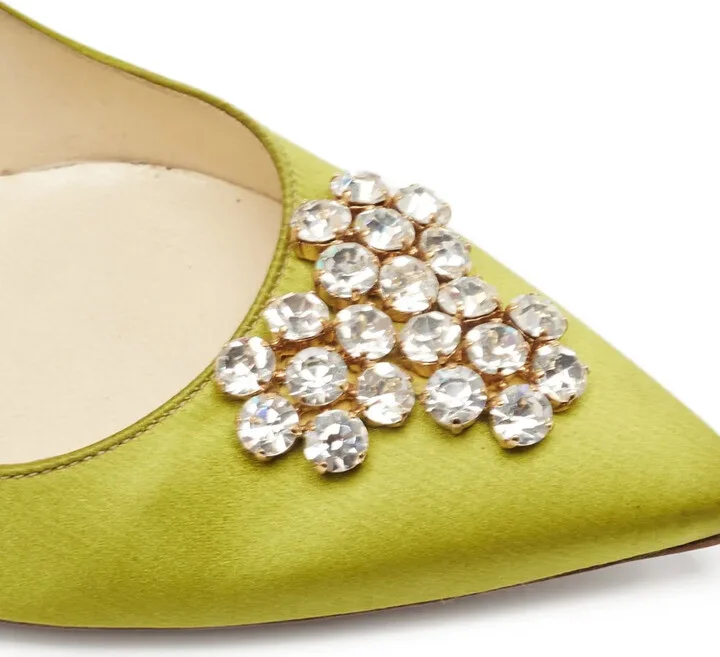 90mm Satin Pointed-Toe Pumps - Image 5