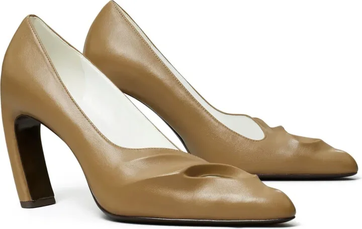 90mm Sculpted Peep-Toe Pumps - Image 2