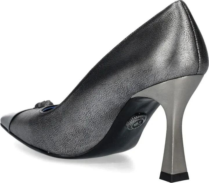 90mm Skull-Detail Metallic Pumps - Image 2