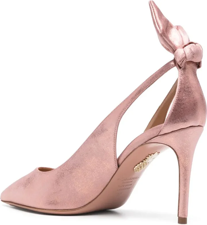 90mm Slingback Leather Pumps - Image 3