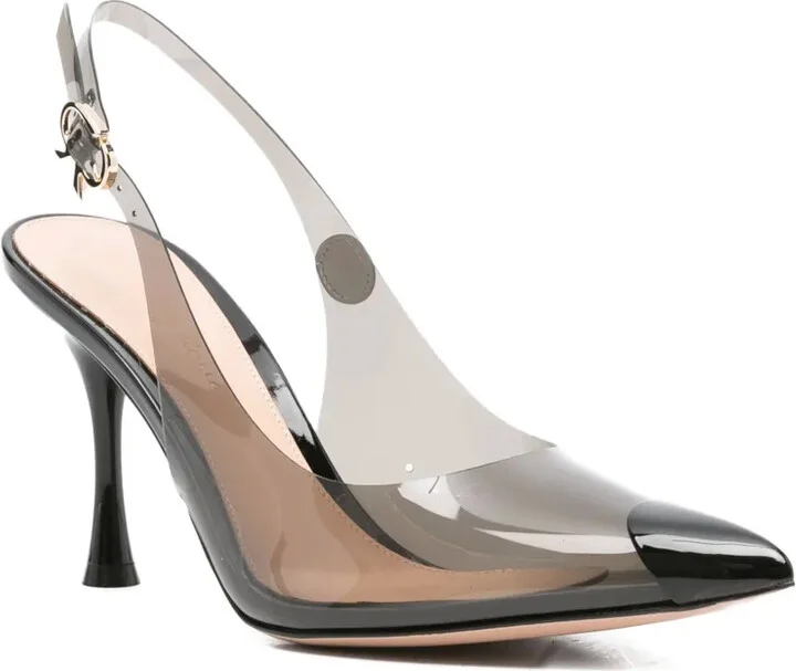 90mm Slingback Transparent Pumps - Image 2