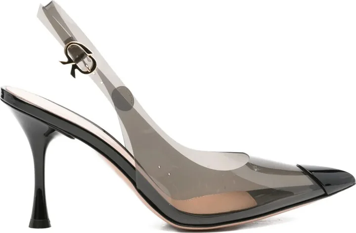 90mm Slingback Transparent Pumps