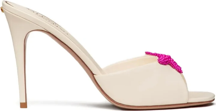90mm Starfish-Embellished Leather Sandals