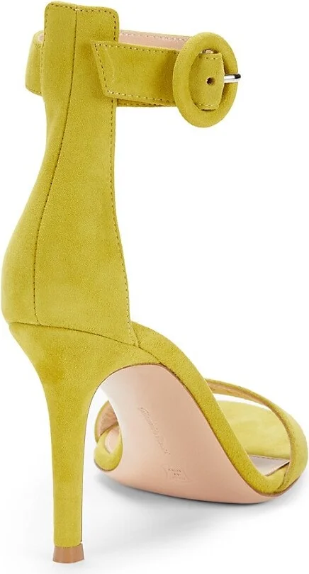 90MM Suede Ankle-Strap Sandals - Image 3