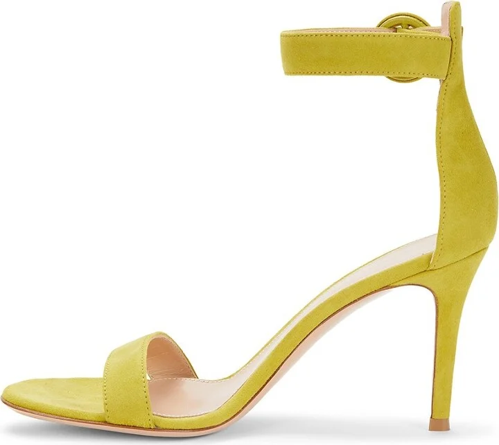 90MM Suede Ankle-Strap Sandals - Image 4