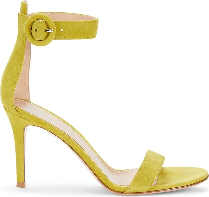 90MM Suede Ankle-Strap Sandals