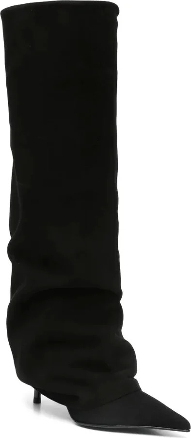 90mm Suede Knee Boots - Image 2