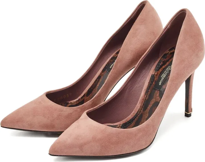 90mm Suede Leopard-Lining Pumps - Image 2