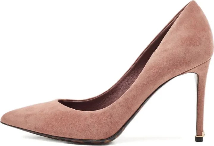 90mm Suede Leopard-Lining Pumps