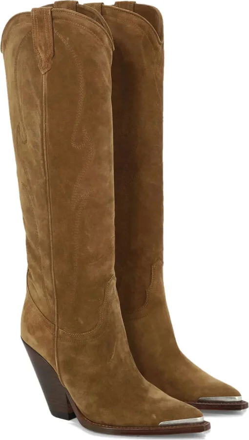 90mm Suede Pointed-Toe Boots - Image 2