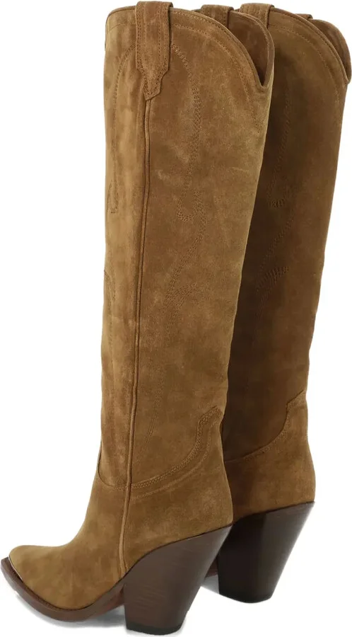 90mm Suede Pointed-Toe Boots - Image 4