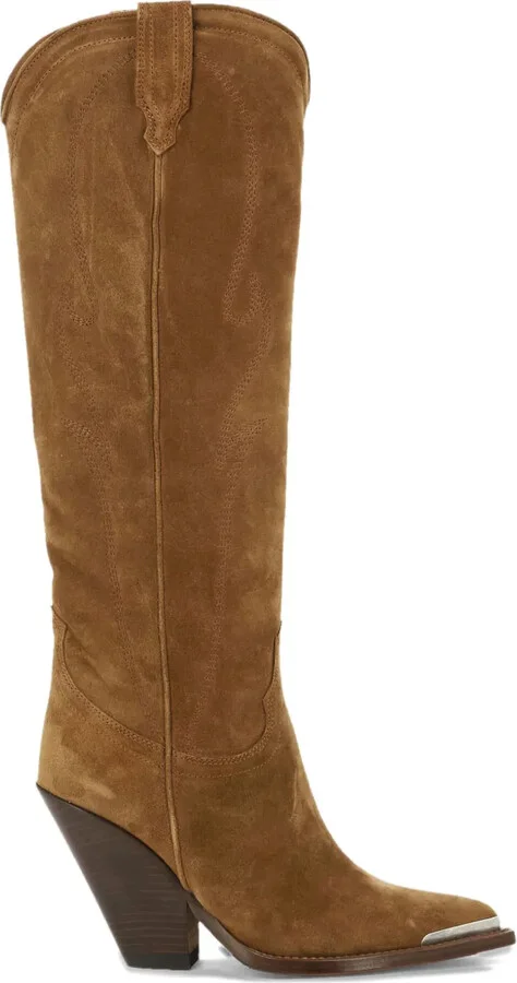 90mm Suede Pointed-Toe Boots