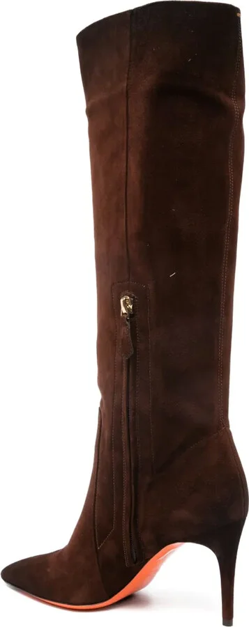 90mm Suede Pointed-Toe Knee-High Boots - Image 3