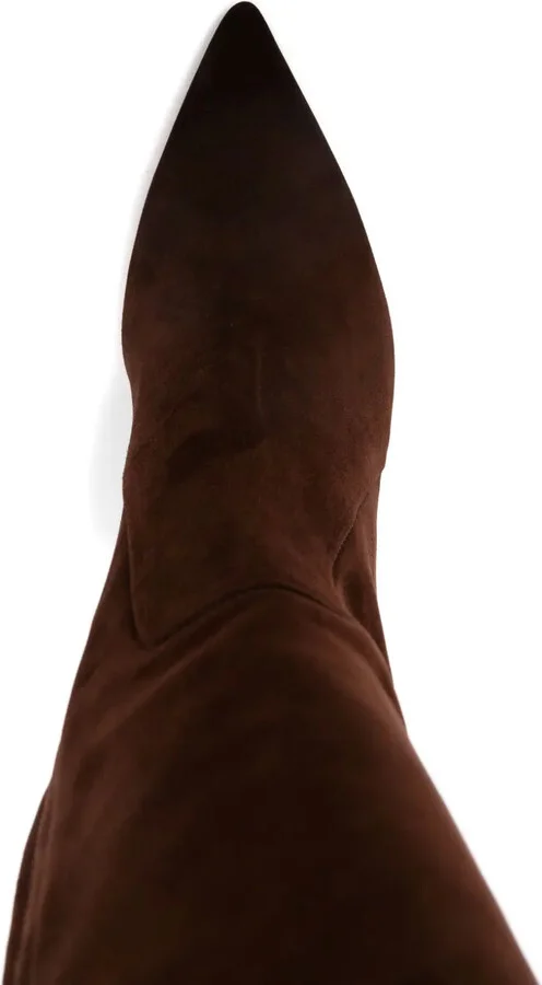 90mm Suede Pointed-Toe Knee-High Boots - Image 4