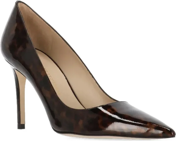 90mm Tortoiseshell-Print Pointed-Toe Heeled Pumps - Image 2
