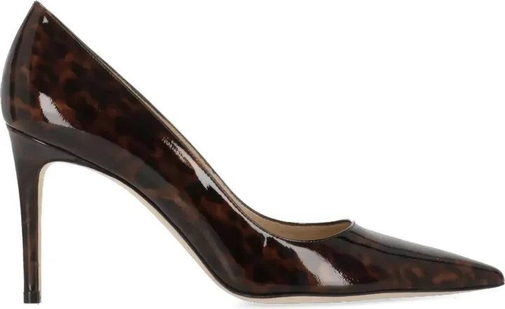 90mm Tortoiseshell-Print Pointed-Toe Heeled Pumps