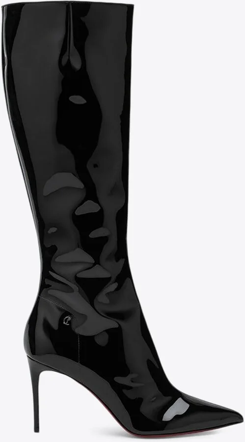 95 Patent Leather Knee-High Boots