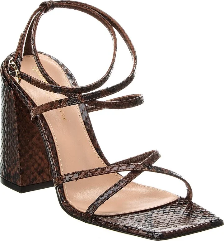 95 Snake-Embossed Leather Sandal