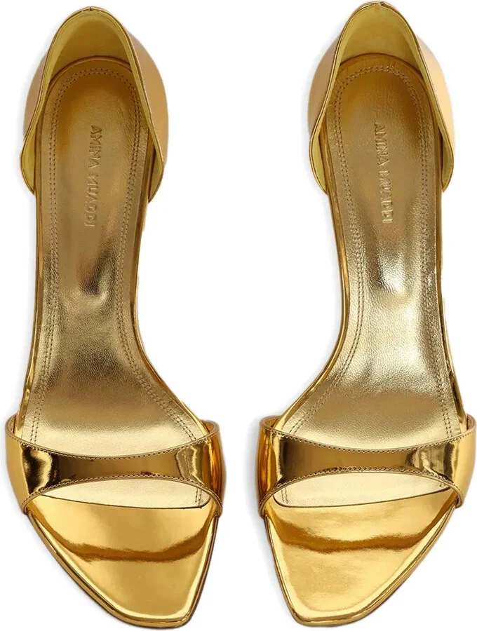 95mm Agnese metallic open-toe sandals - Image 3