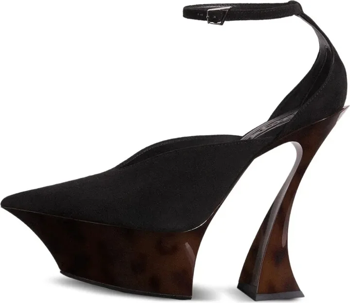 95mm Ankle-Strap Sculpted-Heel Mules - Image 3