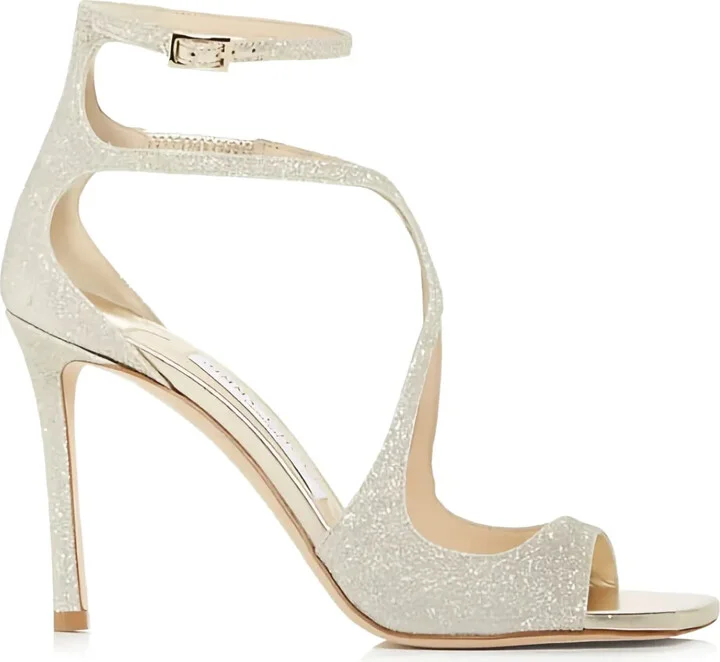 95mm Azia glittered buckled sandals