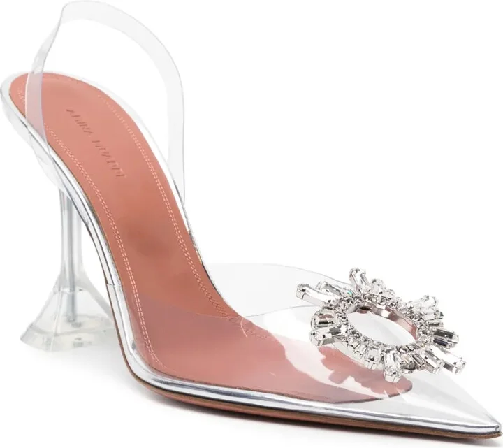 95mm Begum Glass slingback pumps - Image 2