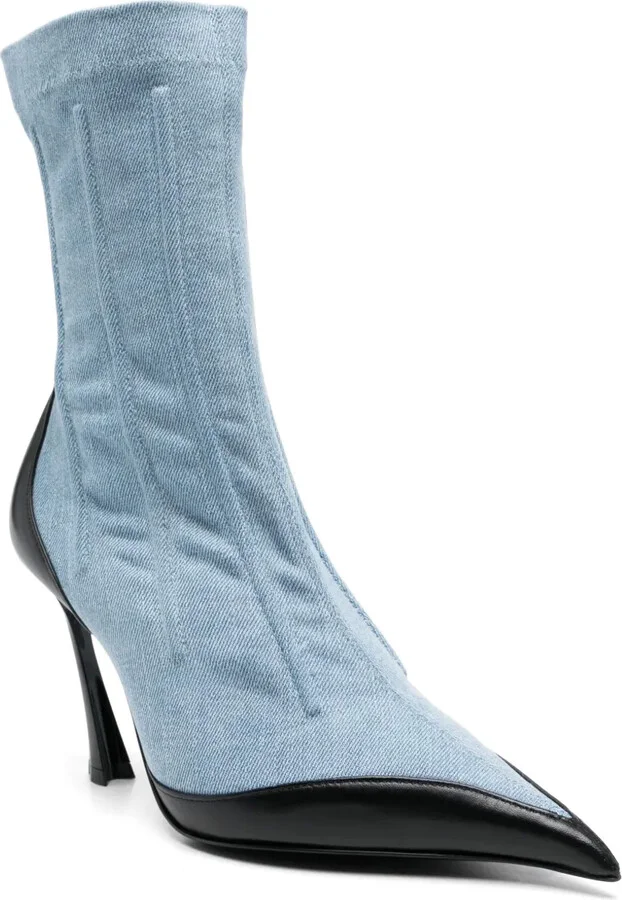 95mm Bi-Colour Ankle Boots - Image 2