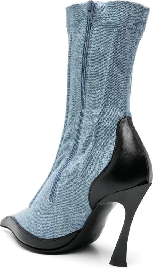 95mm Bi-Colour Ankle Boots - Image 3