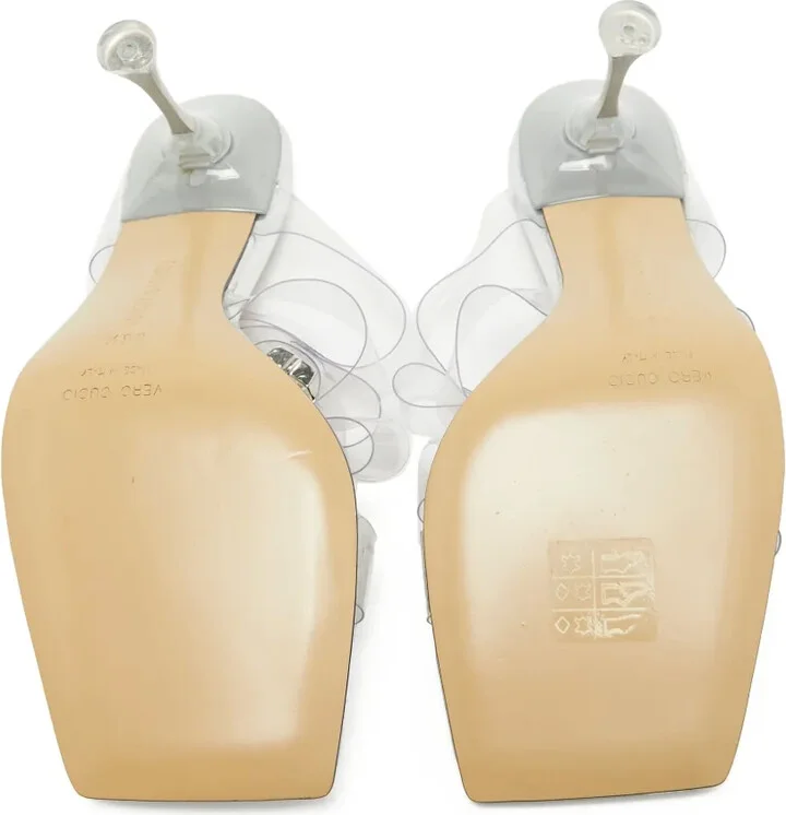 95mm Bow-Detail Clear Sandals - Image 5