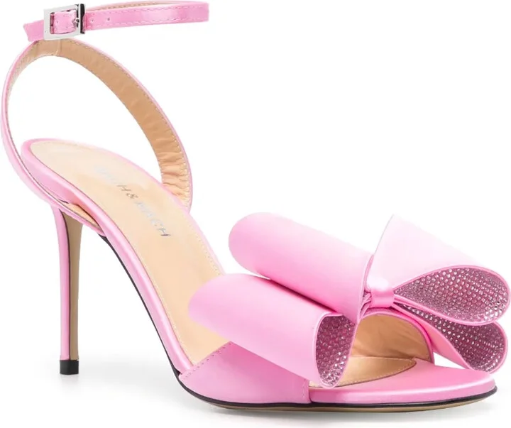 95mm Bow-Satin Sandals - Image 2