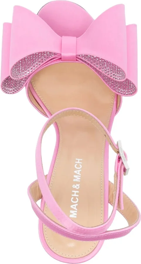95mm Bow-Satin Sandals - Image 4