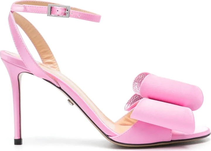 95mm Bow-Satin Sandals