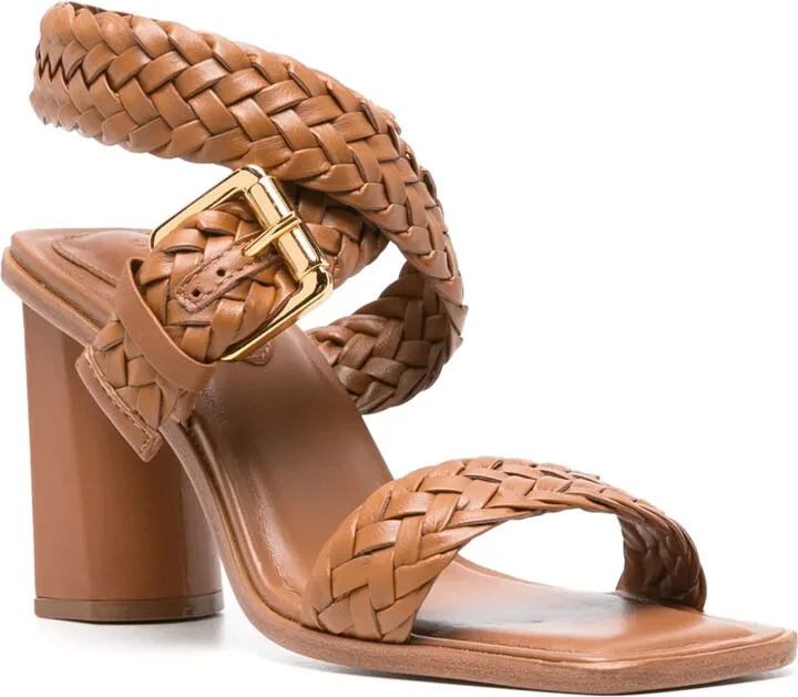 95mm Braided Leather Sandals - Image 2