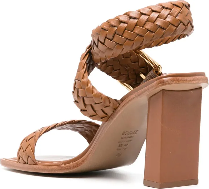95mm Braided Leather Sandals - Image 3