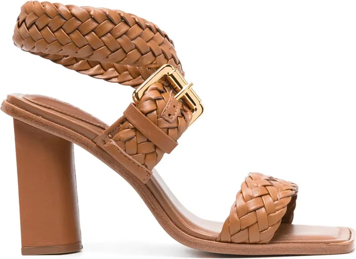 95mm Braided Leather Sandals