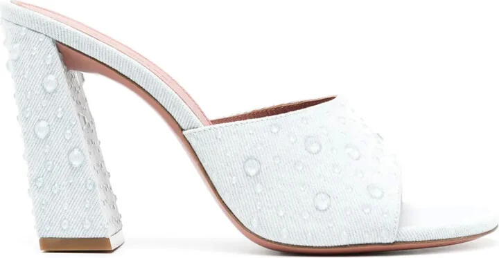 95mm Brigitte Clear Crystal sandals