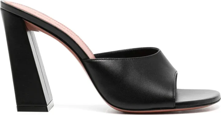 95mm Brigitte leather mules