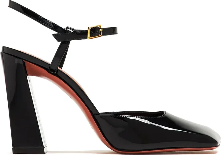 95mm Charlotte patent-leather pumps